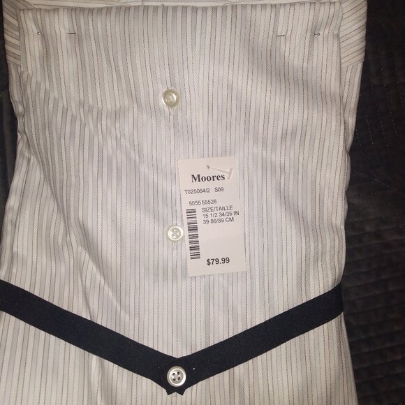 Pronto Uomo Couture White Pinstripe Dress Shirt - NWT - Picture 2 of 2